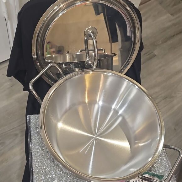 Silga Teknika Stainless Steel 24cm/10" Casserole Pot w/Lid - Picture 7 of 12